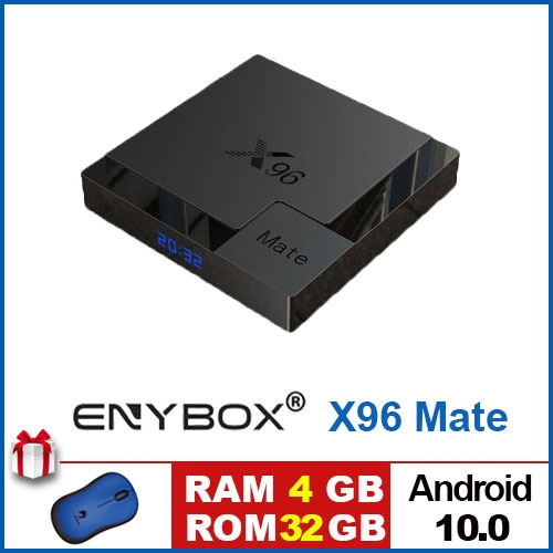 Android TV box Enybox X96 mate Android 10 - Ram 4GB - Bộ nhớ 32GB Chính Hãng